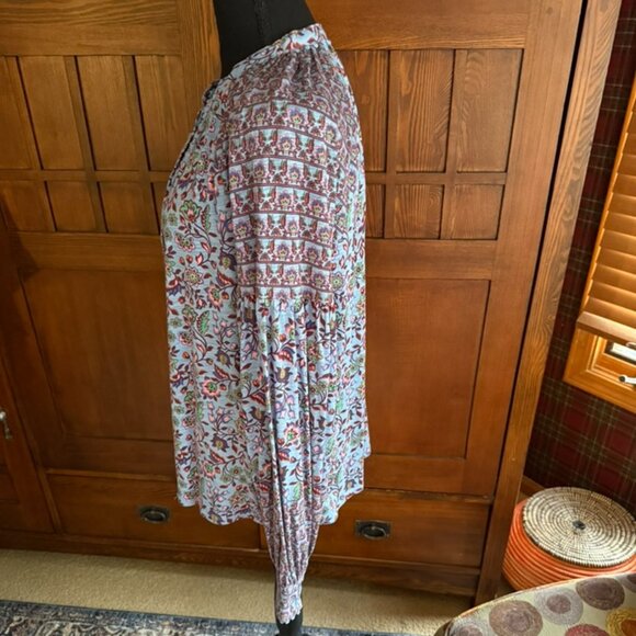 Boden Floral Print Long Sleeve Jersey Shirt - Picture 4 of 10